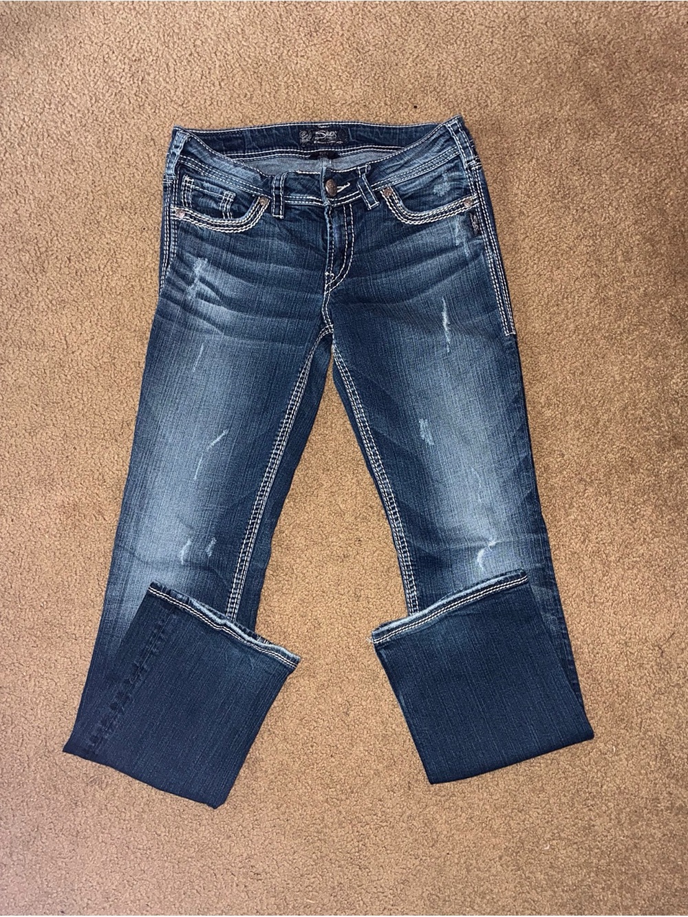 Silver Jeans Dark Blue Boyfriend Jeans